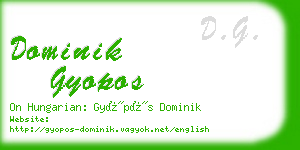 dominik gyopos business card
